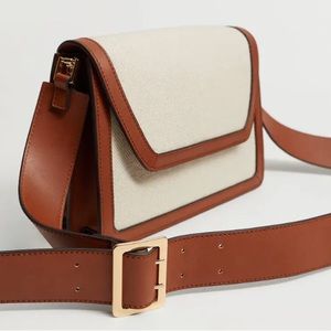 Mango Fabric contrast bag